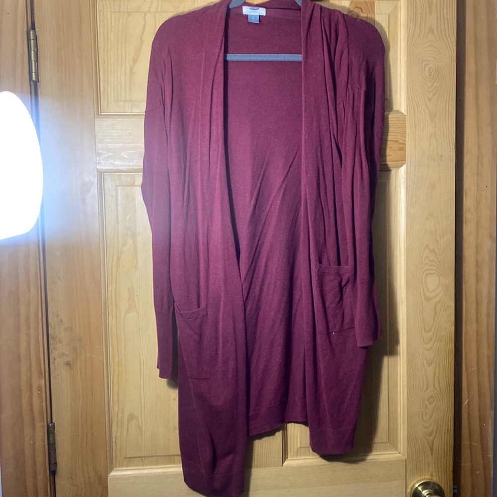 Maroon Old Navy cardigan